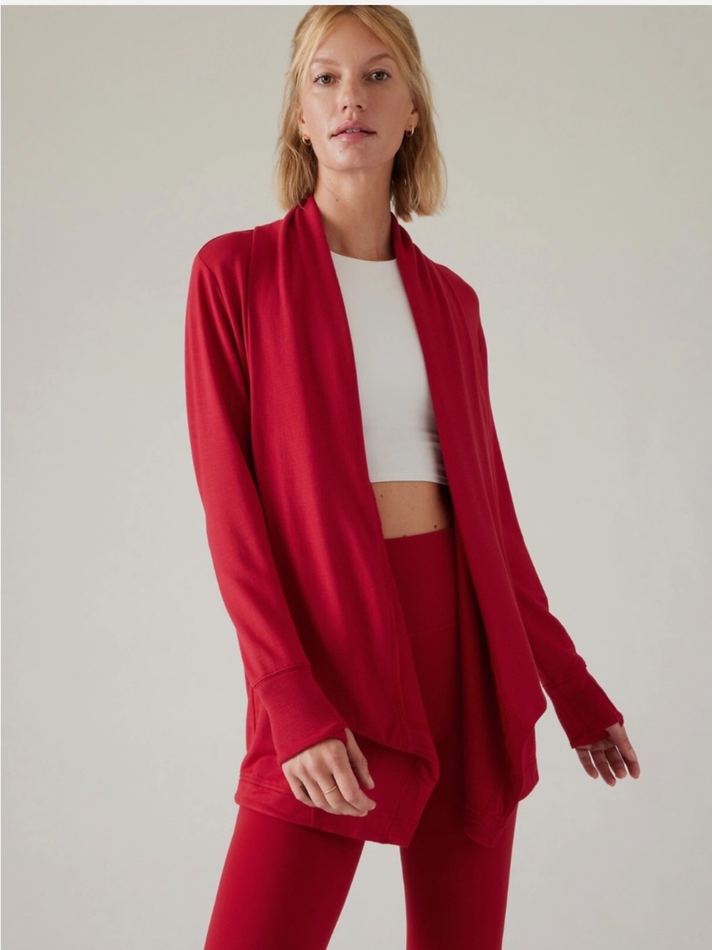 Athleta Red Pranayama Restore Wrap